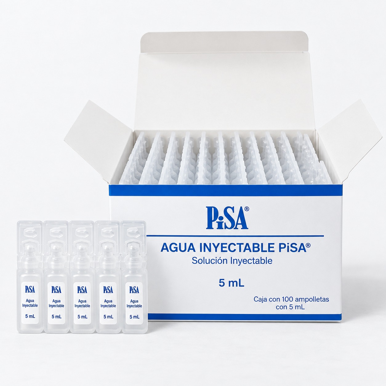 Agua inyectable (ampolleta) plástico