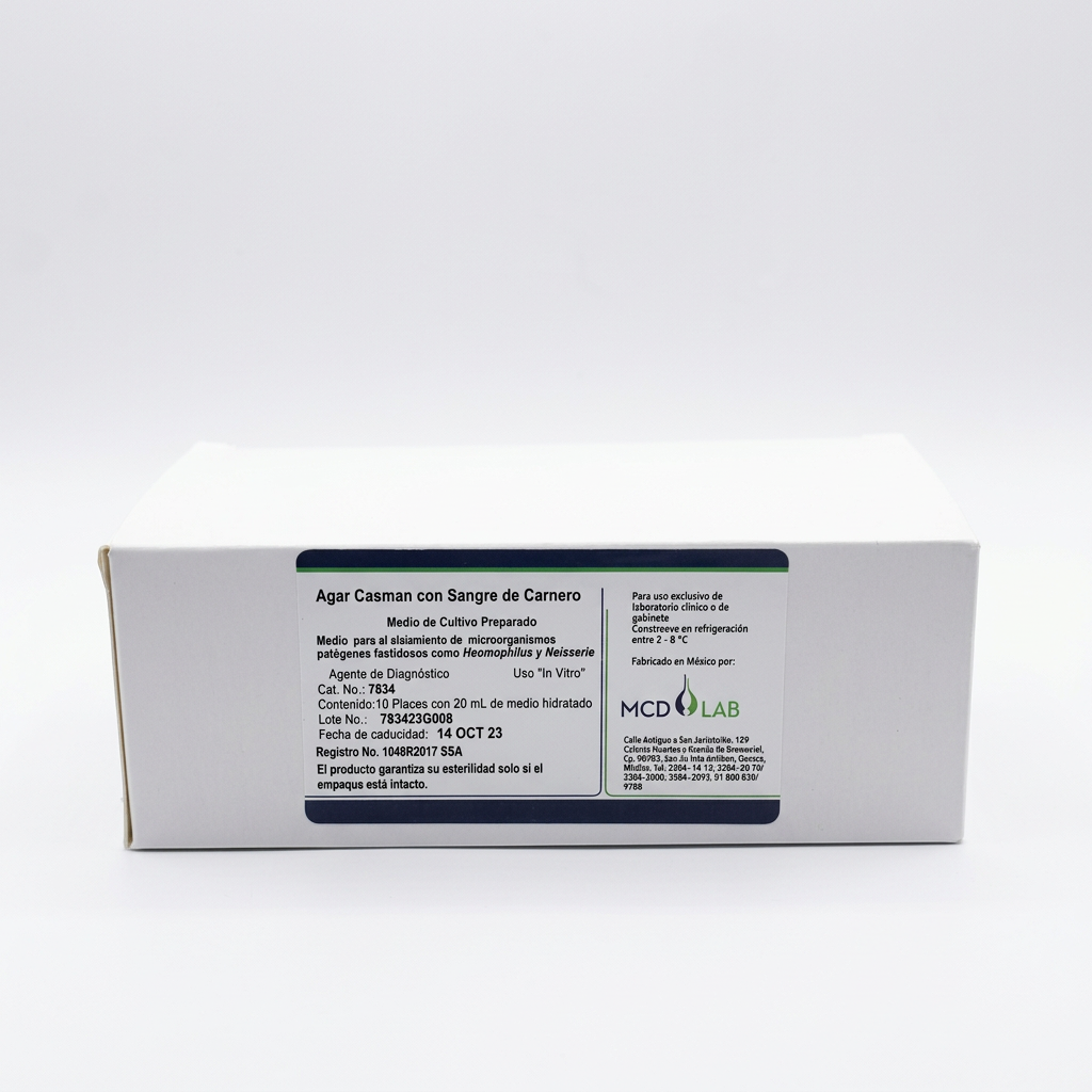 Agar Casman con sangre de carnero
