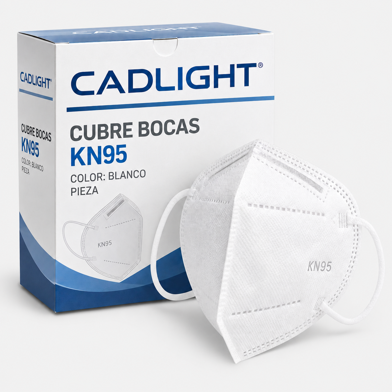 Cubrebocas KN95 color blanco