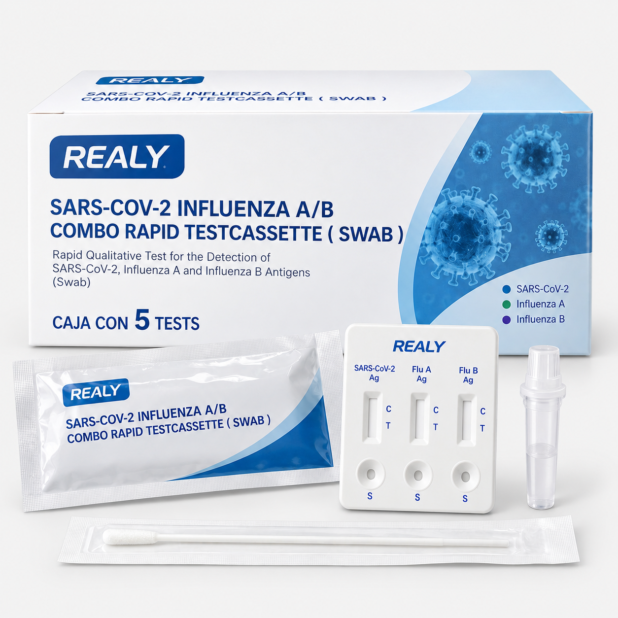 SARS-COV-2 influenza a/b combo rapid testcassette (swab)