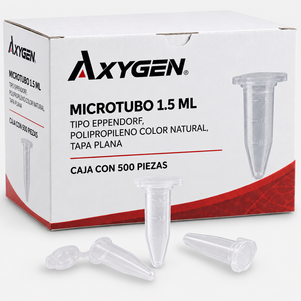 Microtubo, tipo Eppendorf, polipropileno color natural, tapa plana