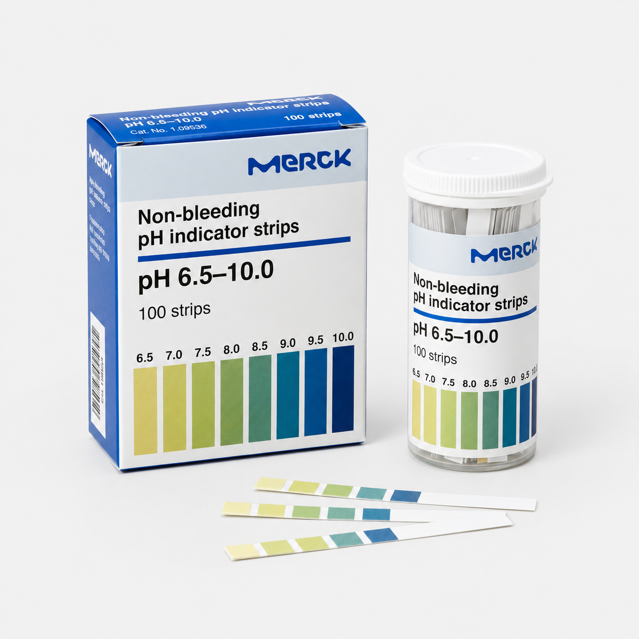 Tiras indicadoras de pH que no destiñen