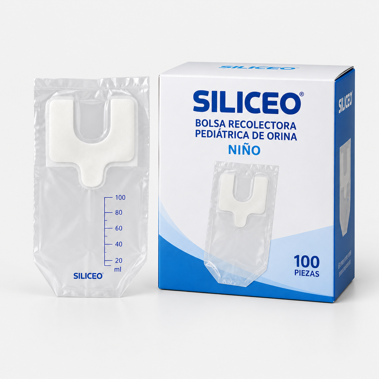Bolsa recolectora de orina pediátrica para niño