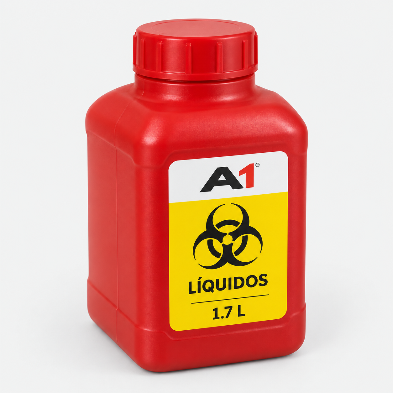 Contenedor para sangre y fluidos corporales color rojo