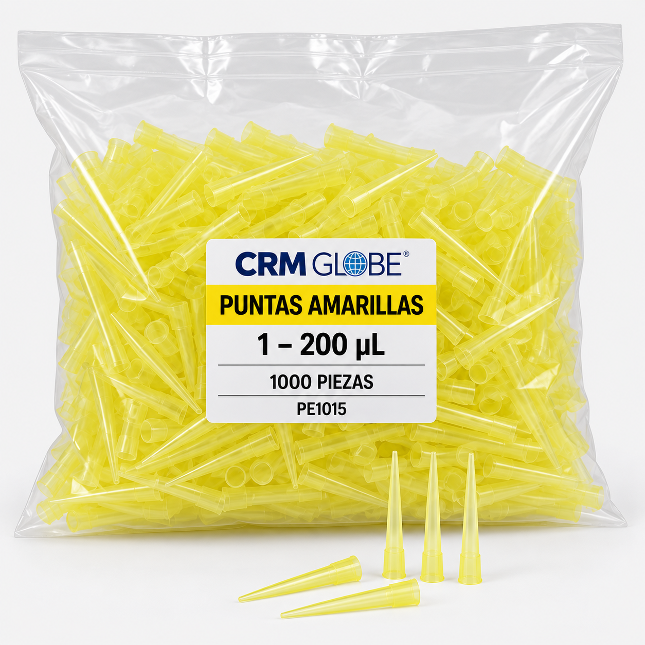 Puntas amarillas para micropipeta tipo Brand