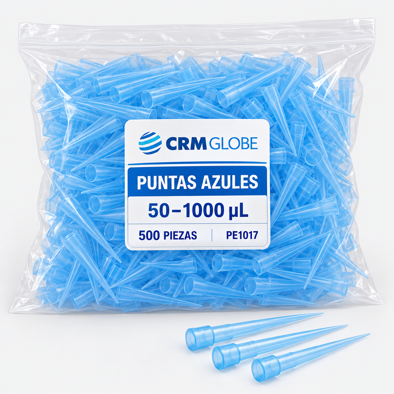 Puntas azules para micropipeta tipo Brand