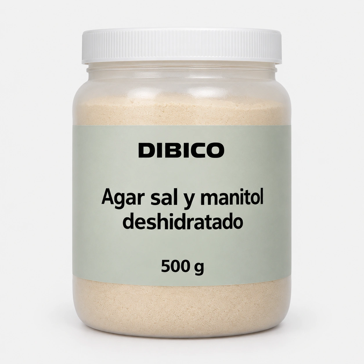 Agar deshidratado sal y manitol